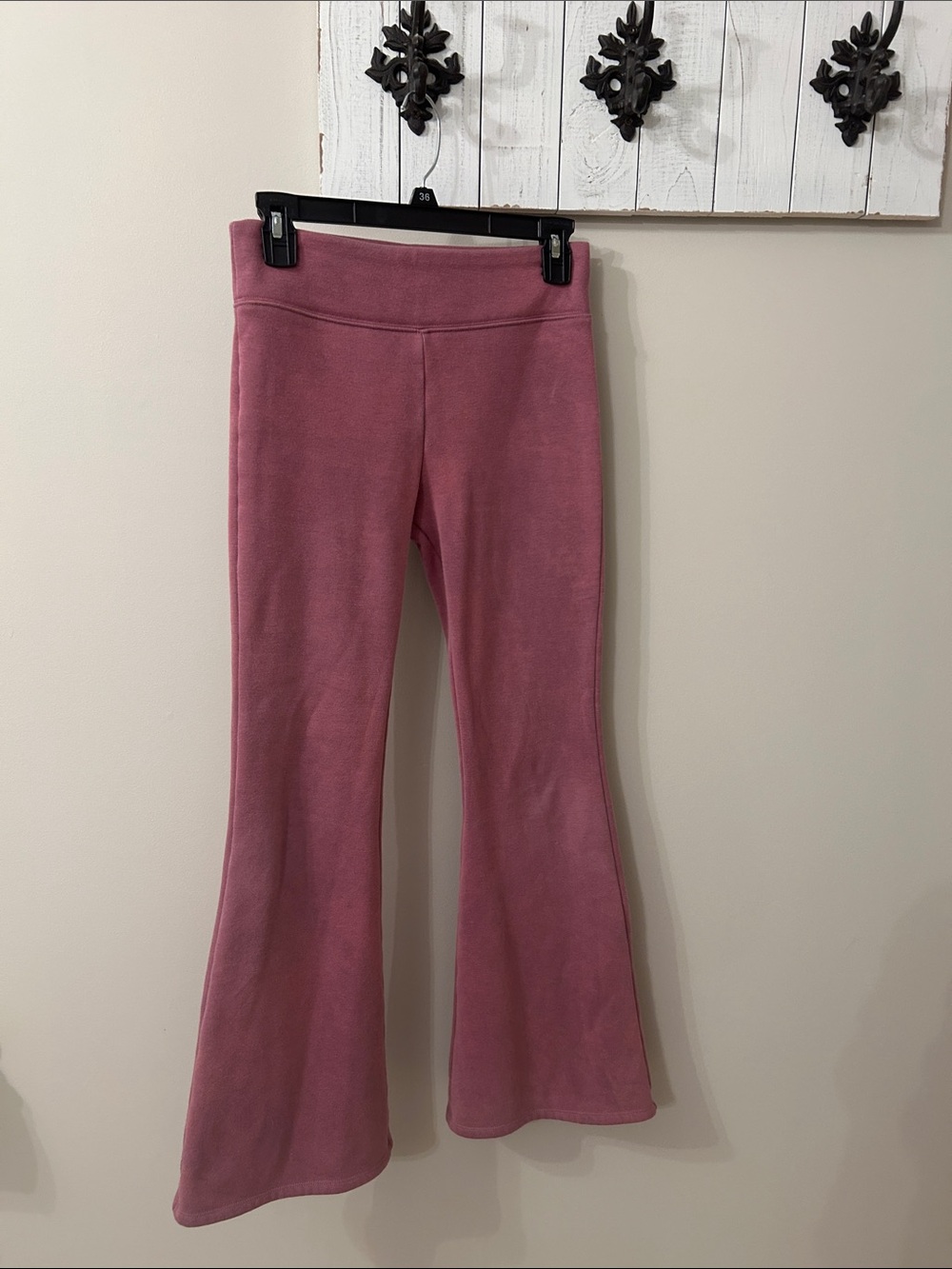 Girls' Rose Pink Flare Casual Pants